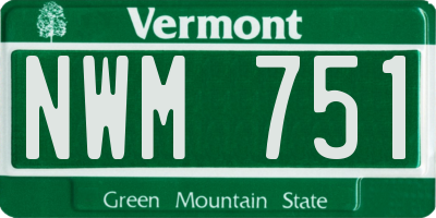 VT license plate NWM751