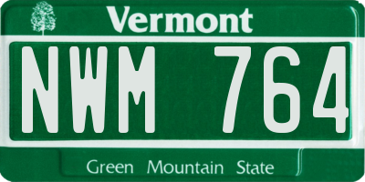 VT license plate NWM764