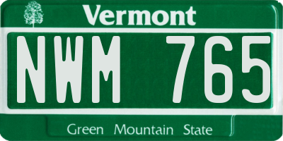 VT license plate NWM765