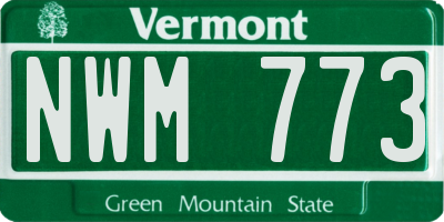 VT license plate NWM773