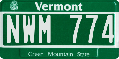 VT license plate NWM774