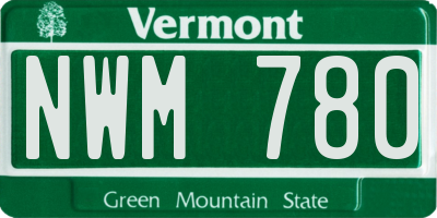 VT license plate NWM780