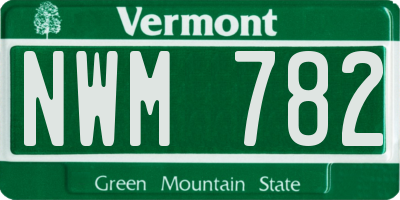VT license plate NWM782