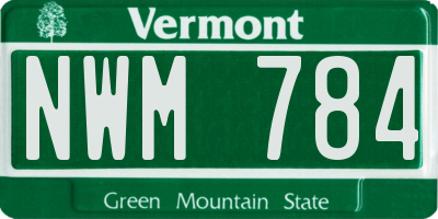 VT license plate NWM784
