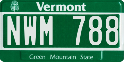 VT license plate NWM788