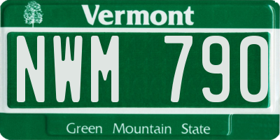 VT license plate NWM790