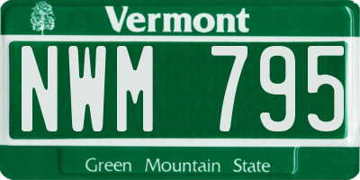 VT license plate NWM795