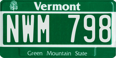 VT license plate NWM798