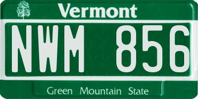 VT license plate NWM856