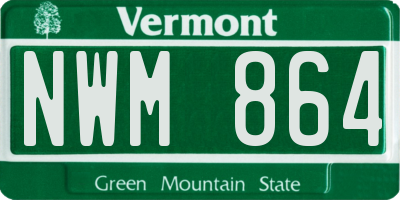 VT license plate NWM864