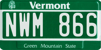 VT license plate NWM866