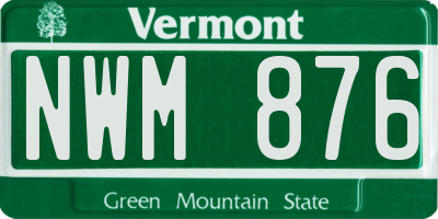 VT license plate NWM876