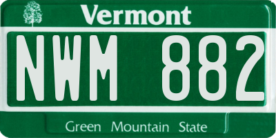 VT license plate NWM882