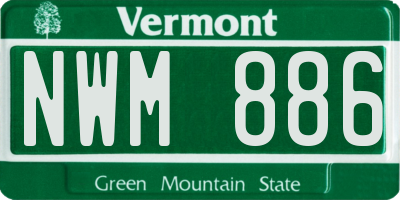 VT license plate NWM886