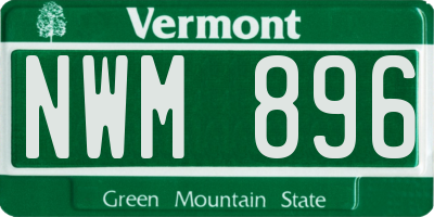 VT license plate NWM896