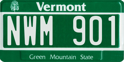 VT license plate NWM901