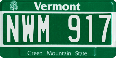 VT license plate NWM917