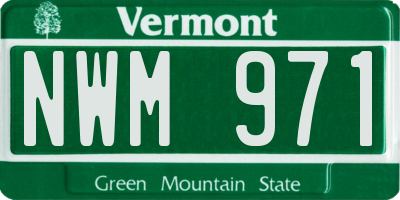 VT license plate NWM971