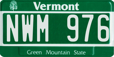 VT license plate NWM976