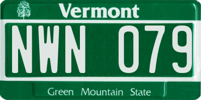 VT license plate NWN079