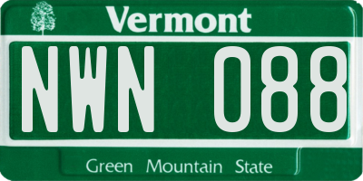 VT license plate NWN088
