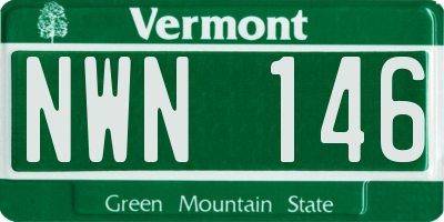 VT license plate NWN146
