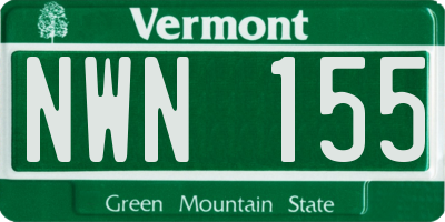 VT license plate NWN155