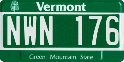 VT license plate NWN176