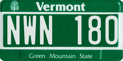VT license plate NWN180