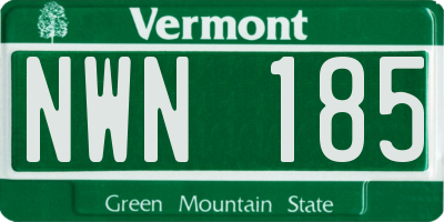 VT license plate NWN185