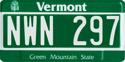 VT license plate NWN297