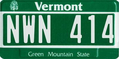 VT license plate NWN414
