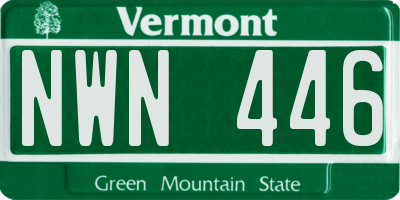VT license plate NWN446