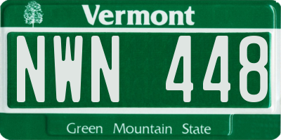 VT license plate NWN448