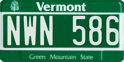 VT license plate NWN586