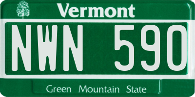 VT license plate NWN590