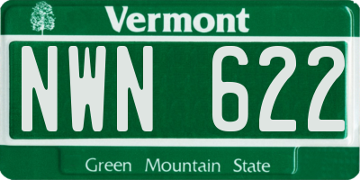 VT license plate NWN622