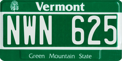 VT license plate NWN625