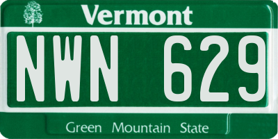 VT license plate NWN629