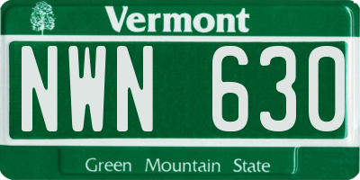 VT license plate NWN630
