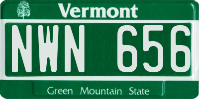 VT license plate NWN656