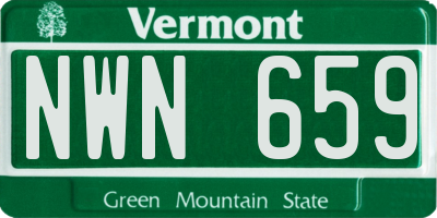 VT license plate NWN659