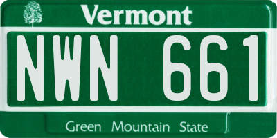 VT license plate NWN661