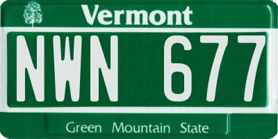 VT license plate NWN677