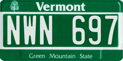 VT license plate NWN697