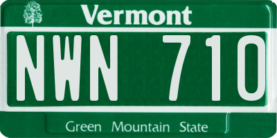 VT license plate NWN710
