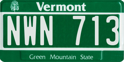 VT license plate NWN713