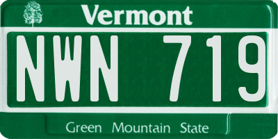 VT license plate NWN719