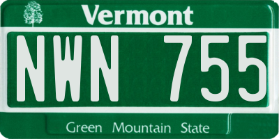 VT license plate NWN755