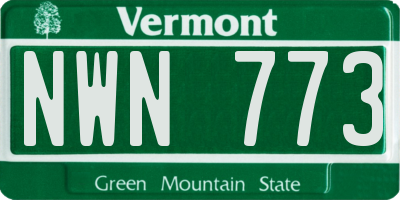 VT license plate NWN773